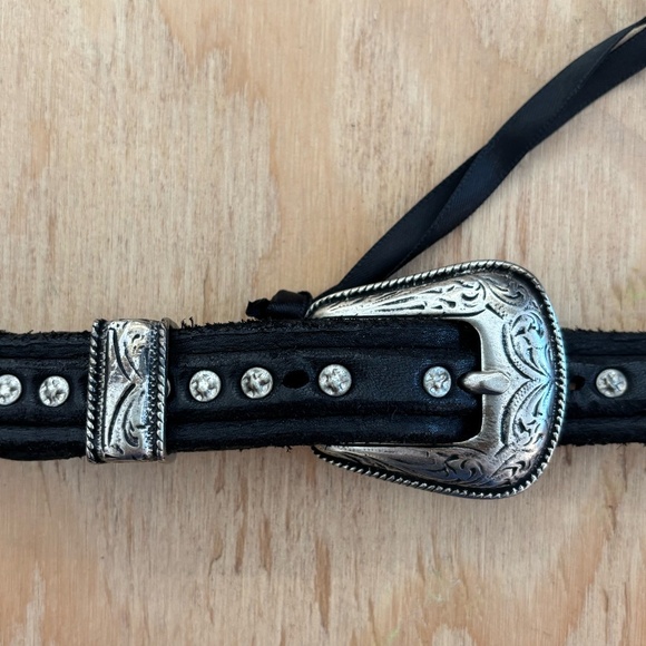 Campomaggi Studded Leather Belt in Nero - Picture 4 of 4
